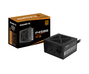 Nguồn CST GIGABYTE P450B 450W 80 Plus Bronze Chính hãng (4+4pin, 2x6+2pin, Dây dài, Kèm dây nguồn)