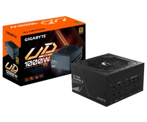 Nguồn CST GIGABYTE UD1000GM 1000W 80 PLUS Gold Modular Chính hãng (2x4+4pin, 6x6+2pin, Dây dài dạng Modular, Kèm dây nguồn)