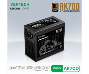 Nguồn CST VSP AK700 80Plus Bronze (700W) Chính hãng (2x4+4pin, 4x6+2pin, Dây dài, Kèm dây nguồn) 
