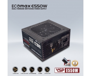 Nguồn CST VSP Ecomax E550W Chính hãng (4+4pin, 6+2pin, Dây dài, Kèm dây nguồn) 