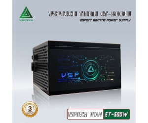 Nguồn CST VSP ET500W LED Hông RGB Chính hãng (4+4pin, 6+2pin, Dây dài, Kèm dây nguồn)