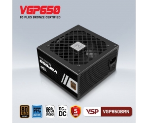 Nguồn CST VSP VGP650BRN 650W 80Plus BRONZE (2x4+4pin, 2x6+2pin, Dây dài, Kèm dây nguồn)(Liên hệ nhân viên kinh doanh để được giá tốt hơn)