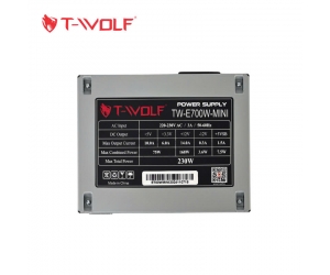 Nguồn Mini T-WOLF TW-E700W (230W,4+4pin, dây ngắn, kèm dây nguồn) 