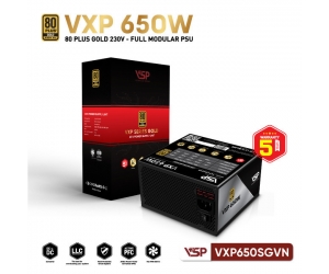 Nguồn VSP VXP650SGVN 650W 80 Plus Gold Full Modular Chính hãng FV