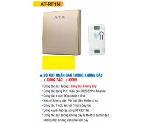 Nút nhấn dán tường ko dây ATA AT-RF1N (1 công tắc, 1 kênh)