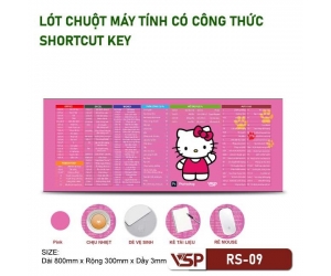 Pad Mouse VSP RS-09 Hồng FV (800*300*3mm, Công thức) 
