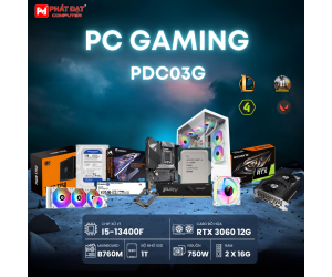 PC Gaming PDC03G (i5-13400F/ B760/ RAM 32G/ SSD PCIE 1T gen 4/ RTX 3060 12G)