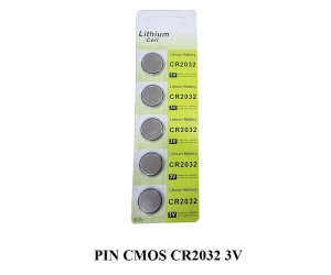 Pin CMOS CR2032 3V Vĩ vàng (Vĩ 5 viên)
