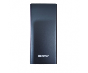 Pin dự phòng 10.000mAh HAMMER HAM-20PD Black Chính hãng (Rated 6200mAh, 2 cổng USB: 5V-3A, 9V-2A, 12V-1.5A, 1 cổng Type-C: 5V-3A, 9V-2.22A, 12V-1.66A, Màn hình LED, kèm cable MicroUSB)