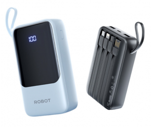 Pin dự phòng 20000mAh ROBOT RT26 Đen (kèm 4 cáp sạc) Chính hãng FV