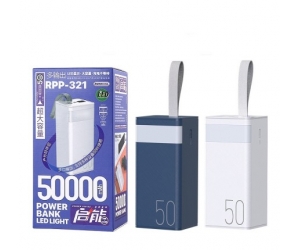 Pin dự phòng 50.000mah REMAX RPP-321 (Tích hợp đèn led sáng dịu nhẹ trên pin)