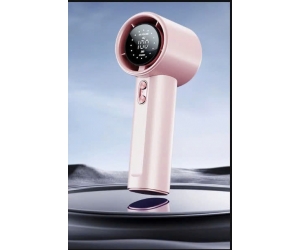 Quạt mini cầm tay 4000mAh Pink (Màn hình LED hiển thị, Cổng sạc Type-C) 