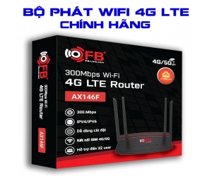 Router Wifi 4G LTE FB-Link AX146F (4 anten, chuyên dùng xe khách, 32 user, 4 LAN)
