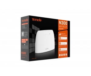 Router Wifi 4G LTE TENDA 4G03 N300 Chính hãng (Ko anten, chuyên dùng xe khách, 32 user, 1LAN) 