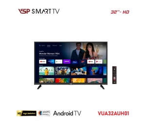 SMART Tivi VSP 32inch VUA32AUH01 FV (1366 x 768, 60Hz, Android TV, Wifi, Bluetooth, HD, 1GB , 8GB, 2 cổng USB, 3 cổng HDMI)