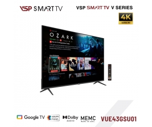 SMART Tivi VSP 43inch VUE43GSU01 FV( 3840 x 2160, 60Hz, 2GB, 16GB, 02 cổng USB, 3 cổng HDMI)