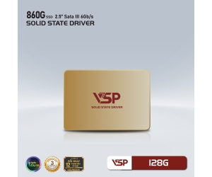 SSD 128G VSPTECH 860G (Vỏ nhôm Gold - 560/470MBs) Chính hãng