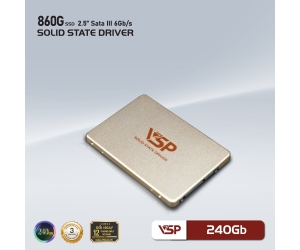 SSD 240G VSPTECH 860G (Vỏ nhôm Gold - 560/470MBs) Chính hãn