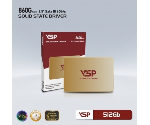 SSD 512G VSPTECH 860G (Vỏ Nhôm Gold -560/470MBs) Chính hãng