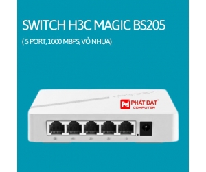 Switch H3C Magic BS205 Chính Hãng ( 5 port, 1000 Mbps, Vỏ nhựa)