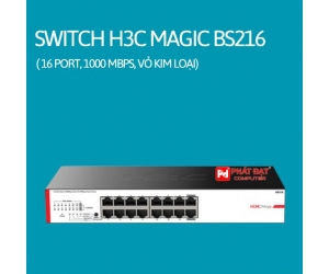 Switch H3C Magic BS216 Chính Hãng ( 16 port, 1000 Mbps, Vỏ kim loại)