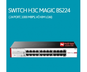 Switch H3C Magic BS224 Chính Hãng ( 24 port, 1000 Mbps, Vỏ kim loại)