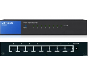 Switch LINKSYS LGS108 8 port Gigabit( 1000Mbps, Vỏ Thép)