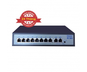 SWITCH POE CLIMAX CL-PE1000-8P2/56  8 CỔNG POE + 2 CỔNG UPLINK 10/100/1000