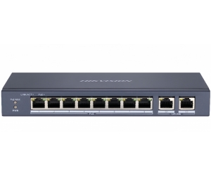 SWITCH POE HIK DS-3E0310P-E/M 8 x 10/100Mbps PoE port, 2 × Gigabit RJ45 port, Vỏ kim loại