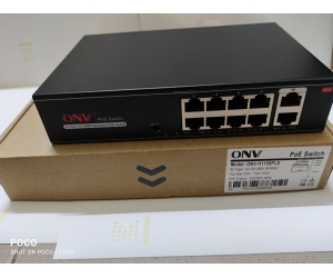 Switch POE ONV- H1108PLS 8P + 2 CỔNG UPLINK  10/100 Base-TX (Dữ liệu / Nguồn, Có COCQ)