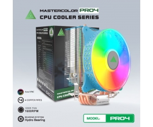 Tản nhiệt khí CPU VSP 4 ống đồng PRO4 LED ARGB 1 Fan 12cm Xanh FV
