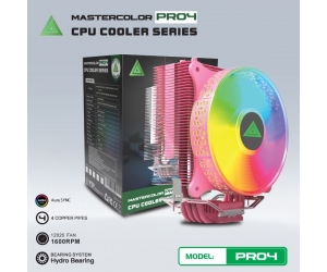 Tản nhiệt khí CPU VSP 4 ống đồng PRO4 LED ARGB 1 Fan 12cm Hồng FV