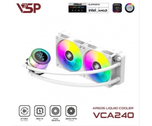 Tản nhiệt nước VSP VSP VCA240 White (120*120*25 (mm)  LGA115X/ 1200 / 1700 / 1366 - LGA2011 / 2066 / AMD FM2 / FM2+ / AM3 / AM3+ / AM4 / AM5)