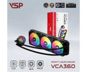 Tản nhiệt nước VSP VSP VCA360 Black FV (397*120*27 (mm) LGA115X/ 1200 / 1700 / 1366 - LGA2011 / 2066 / AMD FM2 / FM2+ / AM3 / AM3+ / AM4 / AM5)