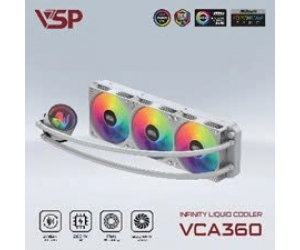 Tản nhiệt nước VSP VSP VCA360 Whie FV (120*120*25 (mm) LGA115X/ 1200 / 1700 / 1366 - LGA2011 / 2066 / AMD FM2 / FM2+ / AM3 / AM3+ / AM4 / AM5)