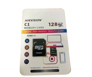 Thẻ nhớ MicroSD 128G HIKVISION C1 Box Class10 U3 92MB/s Công ty (Kèm SD adapter)