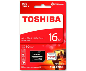 Thẻ nhớ MicroSD 16G TOSHIBA Vĩ đỏ Box Class10 U3 90MB/s Công ty (Kèm SD adapter)