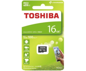 Thẻ nhớ MicroSD 16G TOSHIBA Vĩ xanh Box Class10 U1 100MB/s Công ty