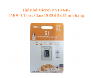 Thẻ nhớ MicroSD ST3-64G IMOU-F1 Box Class10 80MB/s Chính hãng