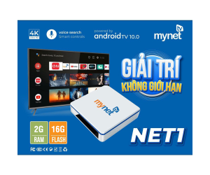 TV BOX MYTV NET 2H NEW 2022 White Chính hãng (RAM 2G, ROM 16G, Android 10.0, HDMI, LAN, Wifi)
