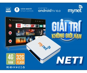 TV BOX MYTV NET 4H White Chính hãng (CPU H616, RAM 4G, ROM 32G, Android 10.0, HDMI, LAN, Wifi)