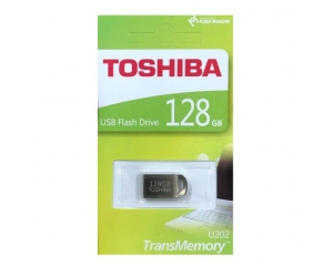 USB 2.0 128G TOSHIBA U202 Mini Công ty BH 24T (Vỏ nhôm, Format được NTFS, chép file dung lượng lớn) 