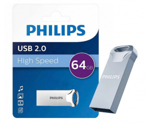 USB 2.0 64G PHILIPS Mini 21UA Công ty (Chống Thấm Nước, Vỏ Kim Loại)