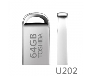USB 2.0 64G TOSHIBA U202 Mini Công ty (Vỏ nhôm, Format được NTFS, chép file dung lượng lớn)