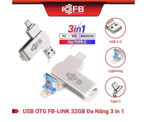 USB 3.0 32G FB-LINK OTG 3in1 Đa Năng (Type-C/Lightning/USB 3.0)