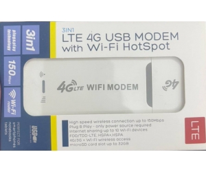 USB Phát Wifi LTE 4G (150Mbps, Chỉ dùng Sim Vina, Viettel, Mobifone)