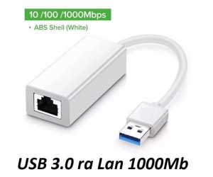 USB ra LAN 3.0 1000Mbps (1Gbps) dạng dây 18cm (Hợp kim nhôm)