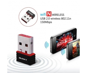 USB thu Wifi GLOWAY GW511 Chính hãng (Ko anten, 150Mbps, Windows)