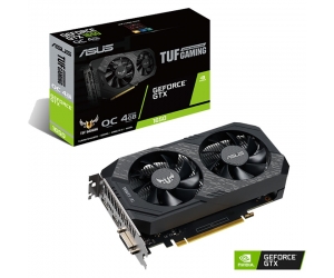 VGA ASUS TUF GTX 1650 GAMING OC Chính hãng (TUF-GTX1650-O4GD6-P-GAMING, DP, HDMI, DVI 24+1, 4GB, DDR6, 128bit, 2 Fan, 300W, 6pin)