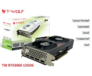 VGA T-WOLF TW-RTX3060 12G D6 (RTX3060/12GB/GDDR6/192bit/HDMI-DP*3/2Fan/8pin)